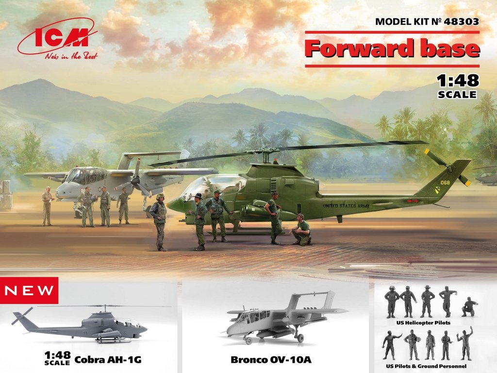 ICM 1:48 Forward Base Cobra and Bronco plus Pilots