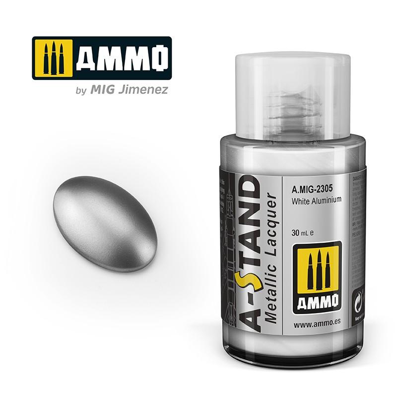 Ammo A-Stand White Aluminium 30ml